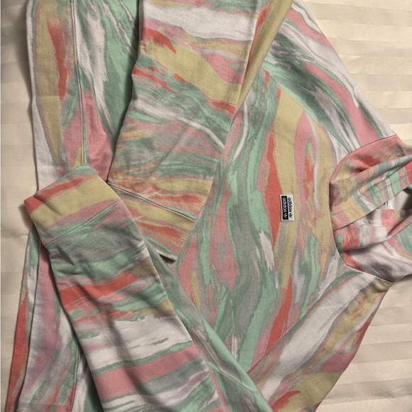 Adidas SET pastel marble hoodie and joggers in pink, mint & cream. - Picture 8 of 11